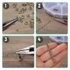 Mr. Pen- Open Jump Rings, Bronze, 1014 Pcs, 6 Sizes
