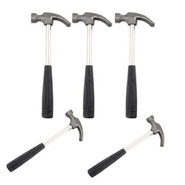 DOITOOL 5PCS Mini Hammer, Mini Claw Hammer 4oz Hammer Rubber Handle Household Carpet Wall Nail Remover with Non-Slip Shock Absorber for Home Maintainance