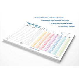 Family Household Planner with Tasks, Task Planner Children, Cleaning Plan for the Home, To Do List Pad with 50 Sheets, Weekly Planner A4, Checklist for Allocating Household Tasks (German Language Version)