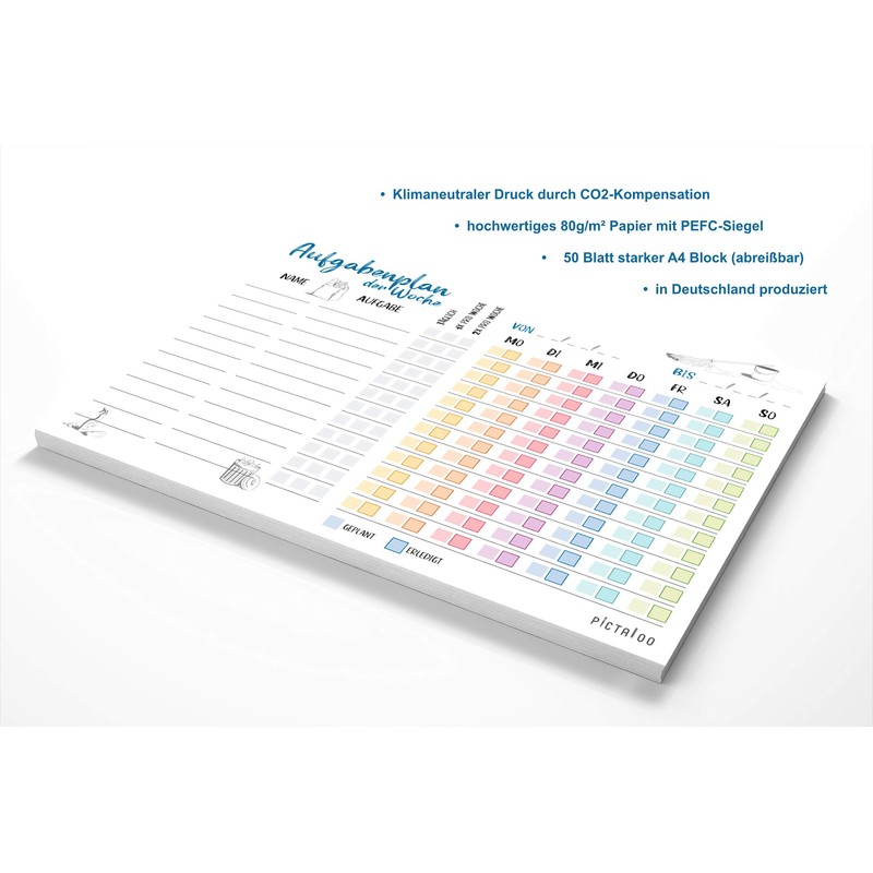 Family Household Planner with Tasks, Task Planner Children, Cleaning Plan