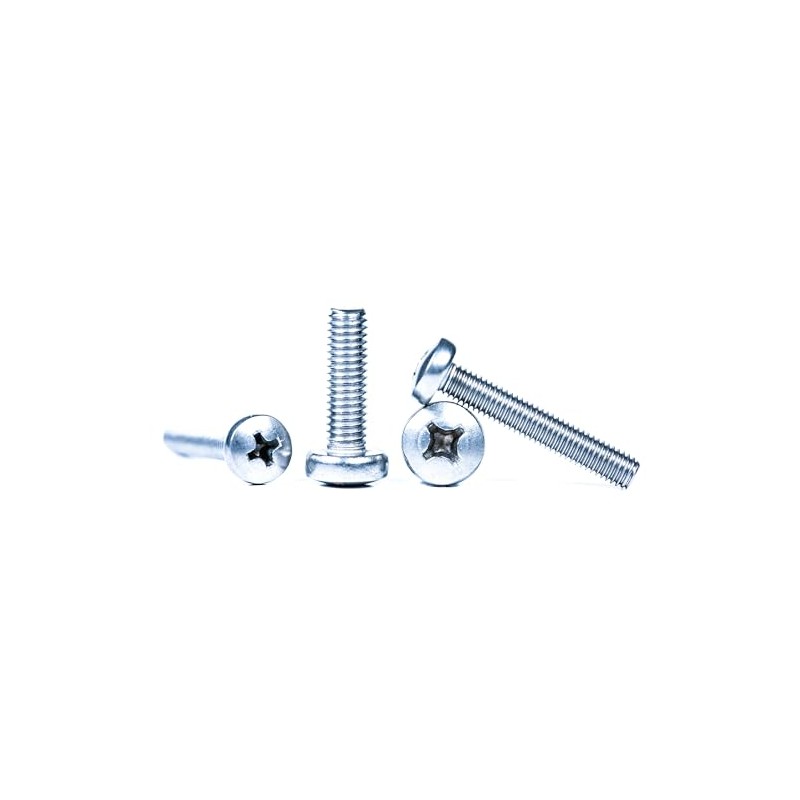 M6 (6mm x 40mm) Phillips Pan Head Machine Screws Zinc