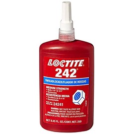 Loctite 24241 Blue 242 Medium Strength Threadlocker, 250 mL Bottle