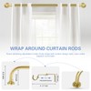 2 Pack Gold Wrap Around Curtain Rods,Gold Curtain Rods for