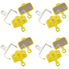 4 Pairs of DiscoBrakes Sintered Disc Brake Pads Compatible with SRAM Avid 2 Piece Caliper: Level Stealth 2-Piston, S-300 RED Force Rival Apex S-900 Aero, Level T TL TLM ULT Base, Elixir 1 3 5 7 9 R XX