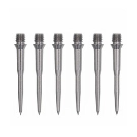 FOX SMILING Steel Dart Tip Converter Points 2BA, Replacement Tips Metal Needle Tips Darts (6 Pieces Stainless Steel Tips)