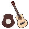 Basswood G Guitar Shaped Ornament 3 Dimensional Refrigerator Ornament Accessory