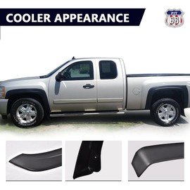 PIT66 Fender Flares, Compatible With Chevy Silverado 1500 2007-2013/2007-2014 Silverado 2500HD, 3500HD (Not For Dually), Black Factory Style Wheel Flares Set, 4 Pcs