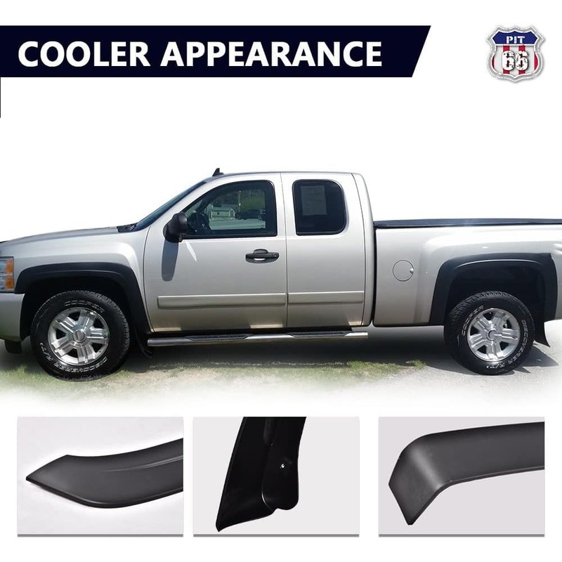 PIT66 Fender Flares, Compatible With Chevy Silverado 1500 2007-2013/2007-2014 Silverado
