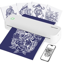 Tattoo Stencil Printer, GD88 Portable Thermal Tattoo Printer with Thermal Paper, Wireless Thermal Tattoo Printer with Phones & Pad for Artist & Beginners