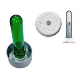 geo-versand Geocaching D5 Heavy Hiding Post Box + Survey Point Geocache Set