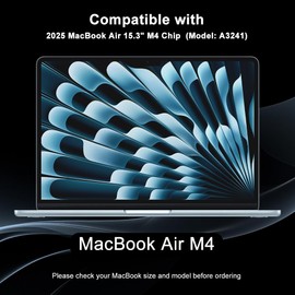 EveiGoncery 2PCS 15" Matte Trackpad Protector for 2025 MacBook Air 15.3 inches M4 Chip Model A3241 Frosted Anti Scratch Touch Pad Laptop Keyboard Protector Cover Skin Accessories ﻿ (Matte)