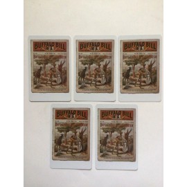 CONGRESS 5 Vintage Western Themed “BUFFALO BILL” Playing Cards,Congress c.1950’s