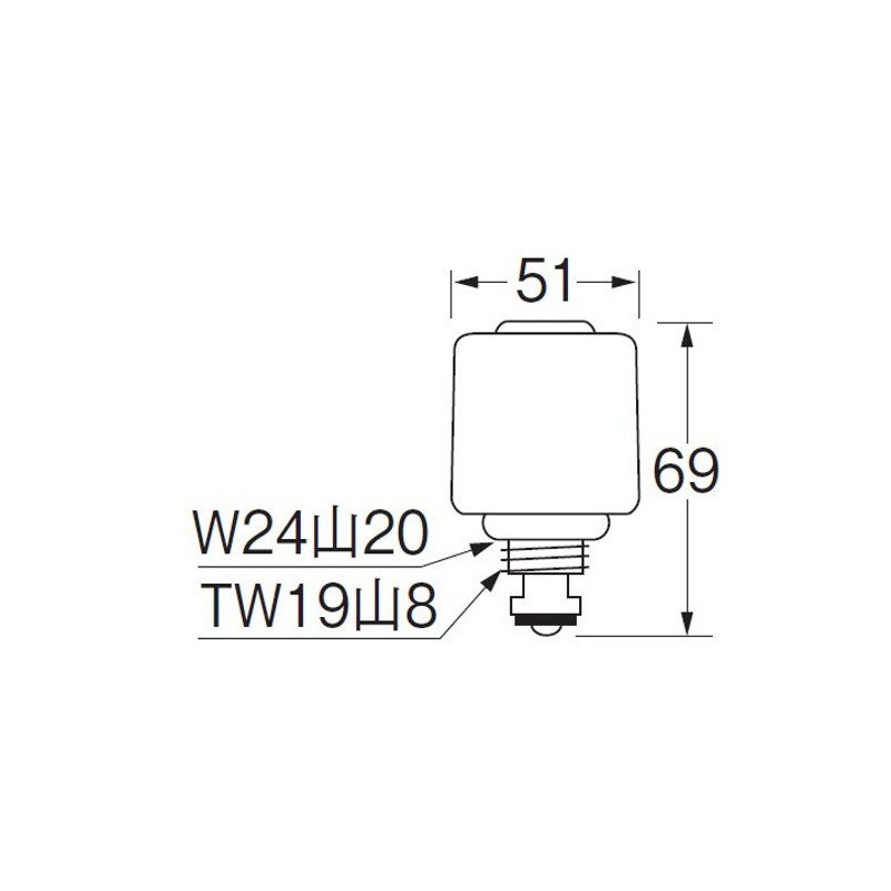 SANEI PR18AK-13 Faucet Repair Parts, Top of Hydrant Faucet Fixed