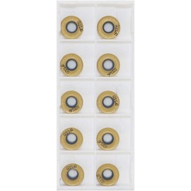 10 piezas de fresado de carburo RPMT1204 (R6) redondas, fresadora CNC, fresado indexable, superficie de acero de tungsteno, revestimiento dorado, muy adecuado para procesamiento de acero y acero