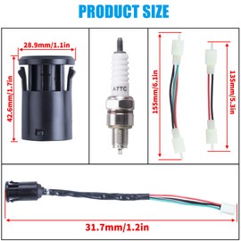 JINGKE 4 Pin Ignition Key Switch 4 Wire for 50cc 70cc 90cc 110cc 125cc Quad ATV Dirt Bike Pocket Bike 4 Wheel Parts Sunl Roketa Kazuma