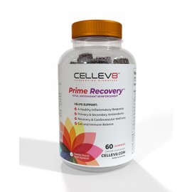 Cellev8 Prime Recovery Gummies | Total Antioxidant Support + Joint & Muscle | SOD, Tart Cherry, Resveratrol & Pomegranate | Made in USA | Raspberry Flavor, 60 Count