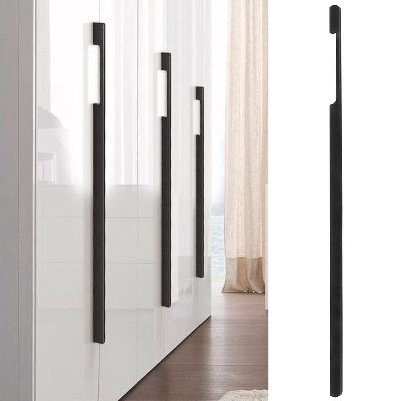 Black Extended Cabinet Door Drawer Handle Pull Modern Simple Furniture