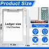 Chivertion 1 Pcs Aluminum 11'' x 17'' Clipboard with Storage