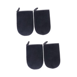 4piezas Guantes De Aplicación Para Solar Sin Sol De Mitones De Auto Bronceador De Microfibra Para Crema Bronceadora Negro