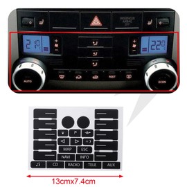 Wjelet Sticker for Volkswagen Centre Console Repair Kit Fix Scratch-Resistant Compatible with VW Touareg 7I 2004 to 2009 Car Switch Button