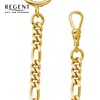 Pocket Watch Chain 5 mm Figaro P48, gold, Glam