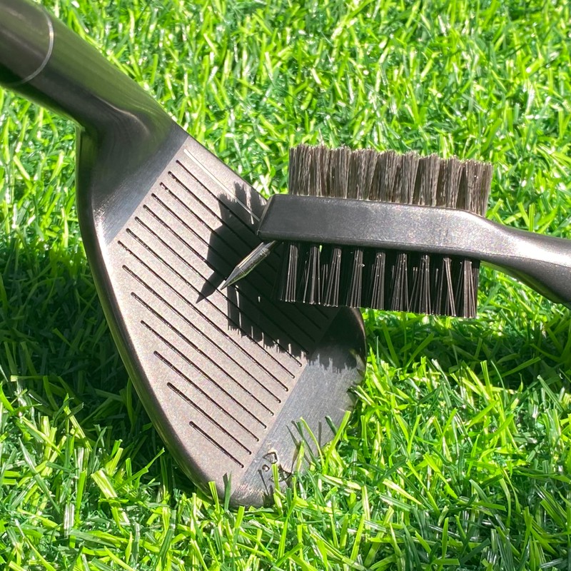 Golf Club Brush and Club Groove Cleaning Brush Nylon Steel