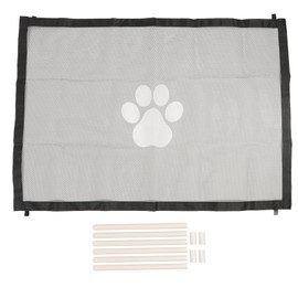 Dog Gate Indoor Punch Free Mesh Pet Guard Fence Foldable High Toughness Mesh Dog Gate Child Fences for Doorway Bedroom L 180x78cm