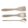 Fackelmann Spatula with 1 September 2 Wooden Spoons, Brown