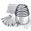 TILUCK Stainless Steel Measuring Cups & Spoons Set, Cups and