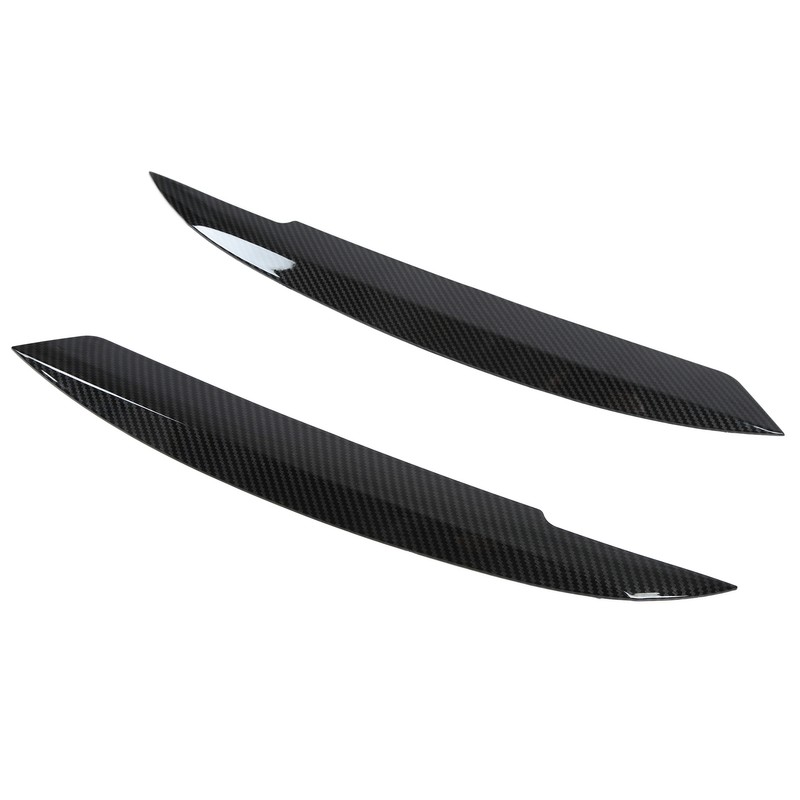 2PCS Car Headlight Eyebrows Carbon Fiber Style Left Right Replacement