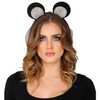 Widmann 86866 Mouse Ears with Silver Rhinestones Headband Theme Party