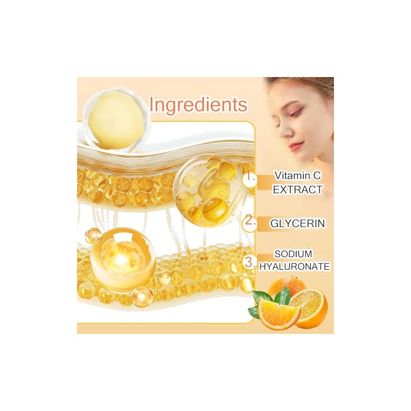 Set Cuidado Facial Vitamina Piezas Mascarillas Miel Jabón Gel Ducha