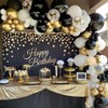 Gold and Black Balloons set 60 Pcs Gold White and