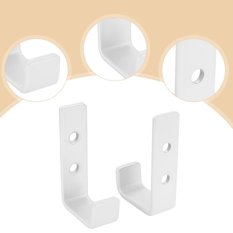 4 Pcs Garage Hooks for Hanging Heavy Duty Hooks, White