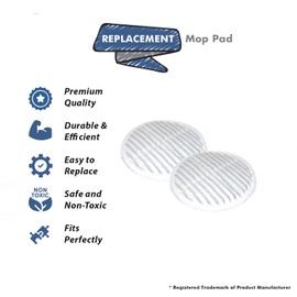 Replacement Pads for Bissell Spinwave Mop: 2 Spin Mop Scrub Pads Compatible with Bissell Spinwave 23157 2124 20393 2039a 20399 2039w 23159 Powered Hard Floor Mop, Spin Mop Cleaner Scrubber Pads