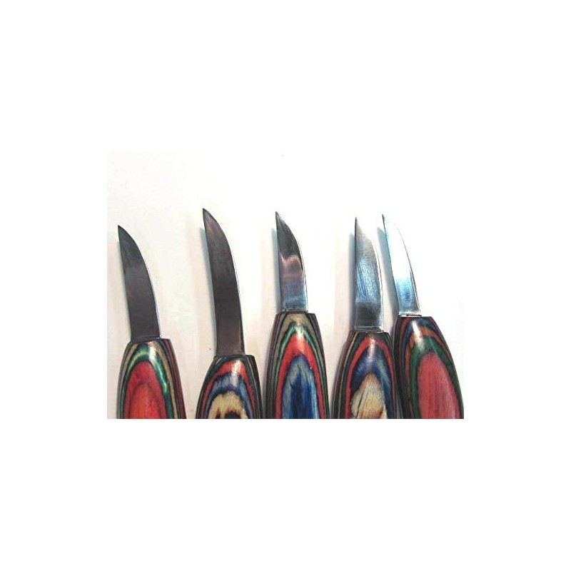 5pc Chip Whittling Wood Carving Knife Set