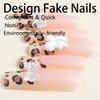 Press On Nails - Long Square French Tip False Nails