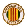 Vietnam WAR Veteran Patch W/Service Colors Round Patch - Color
