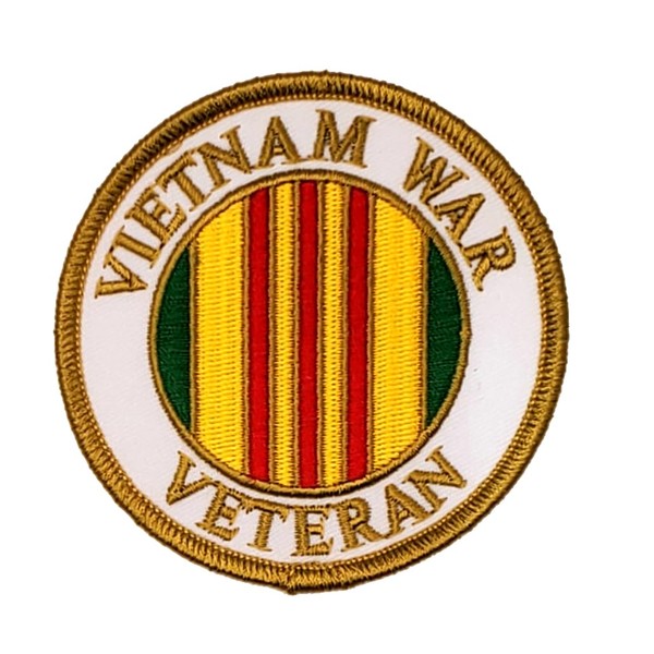 Vietnam WAR Veteran Patch W/Service Colors Round Patch - Color