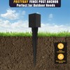 1 Pcs 24" Fence Post Anchor Ground Spike| Black Powder-Coated|