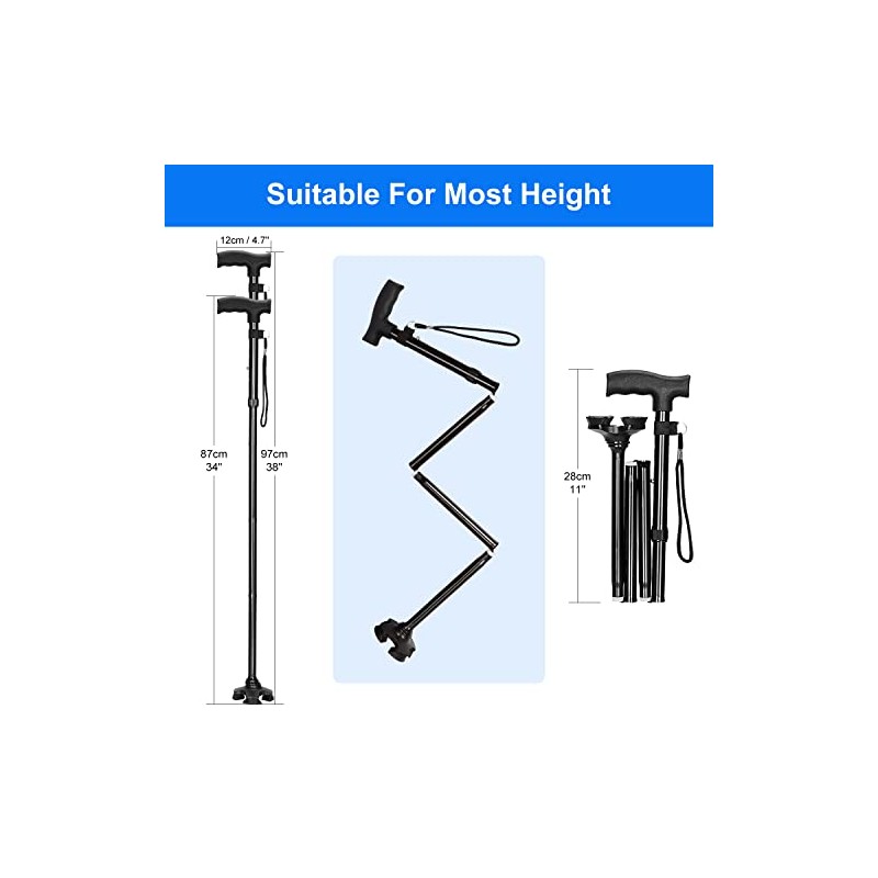 supregear Walking Cane for Men and Women - Foldable, Adjustable,