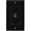 1 Port HDMI Wall Plate-1 Gang Black/Black