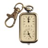 ALIENWOLF Classical Antique Analog Dual Time Pocket Key Chain Quartz