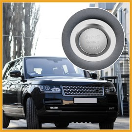 Partuto Car Engine Start Stop Button Cover Trim Kit Silver Tone Replacement