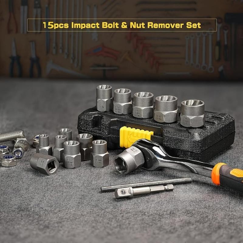 Nut & Bolt Extractor Socket Kit, Summer Impact Bolt &