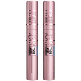 Maybelline Kit 2 mascaras Lash Sensational Sky High a Prueba de Agua, Brinda alargamiento y volumen hasta por 12H, fórmula con extracto de bambú, leva