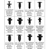 Perfit Liner 240pcs Car Retainer Clips Plastic Rivets Fasteners Push