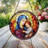 The Virgin Mary and Jesus Stained Glass suncatcher
