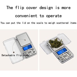 Smgda Gram Scale Digital Pocket Scale 500g by 0.01g, g/Kg/Lb/OZ Unit switchable Portable for Food Travel Scale, Jewelry Scale Silver, Kitchen Scale, Lab Scale