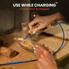 HARDELL Mini Cordless Rotary Tool 3.7V, 5-Speed Rotary Tool Kit with 43 Accessories, Type-C Charging Power Rotary Tool for Engraving, Sanding, Polishing, Drilling, Grinding, Small DIY Crafts